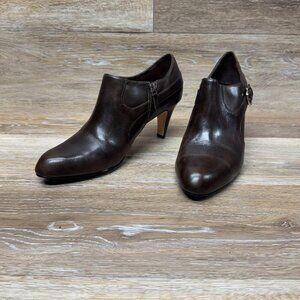 Cole Haan NikeAir Wendy Brown Leather Booties Women's Size 8.5